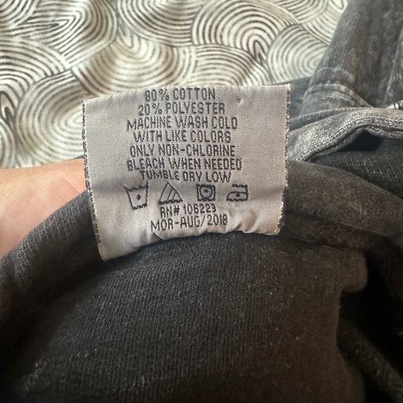 Colortone Soft Washed Black ACID DRIP Chance The Rapper Cotton Comfy Hoodie M - Picture 11 of 14